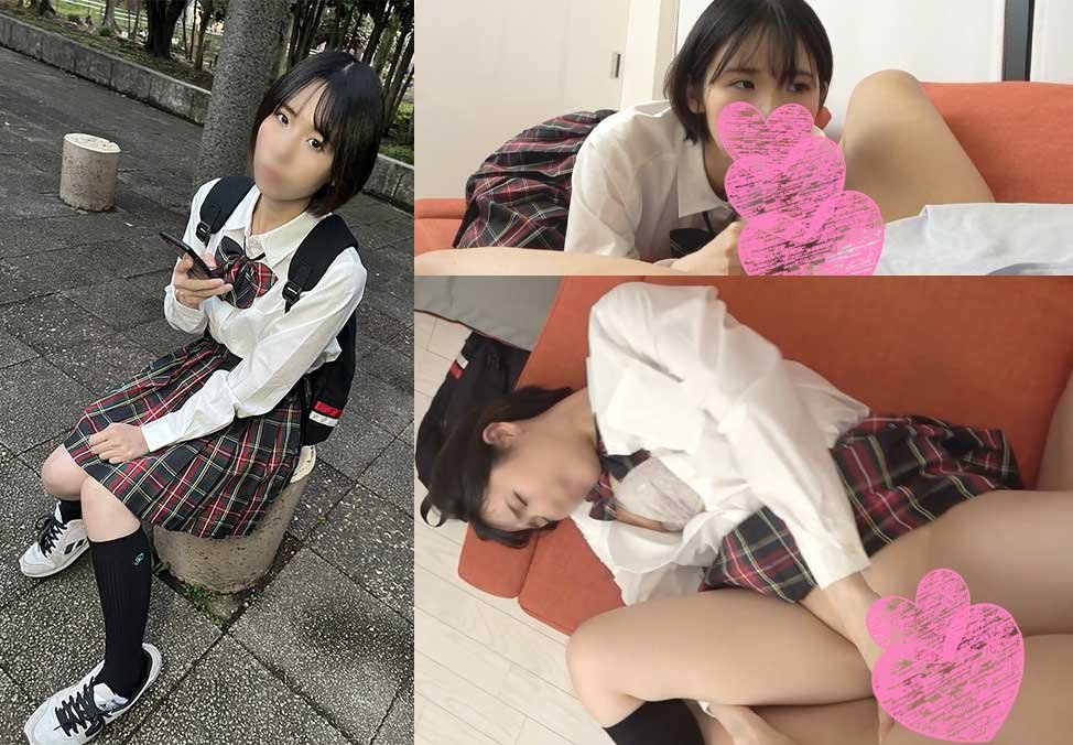 【個撮・中出し】宿無しパパ活 「生意気」娘 もな18歳 「イッったんだから…ヤッ…メロ！」イキるおまんこに中出しの刑